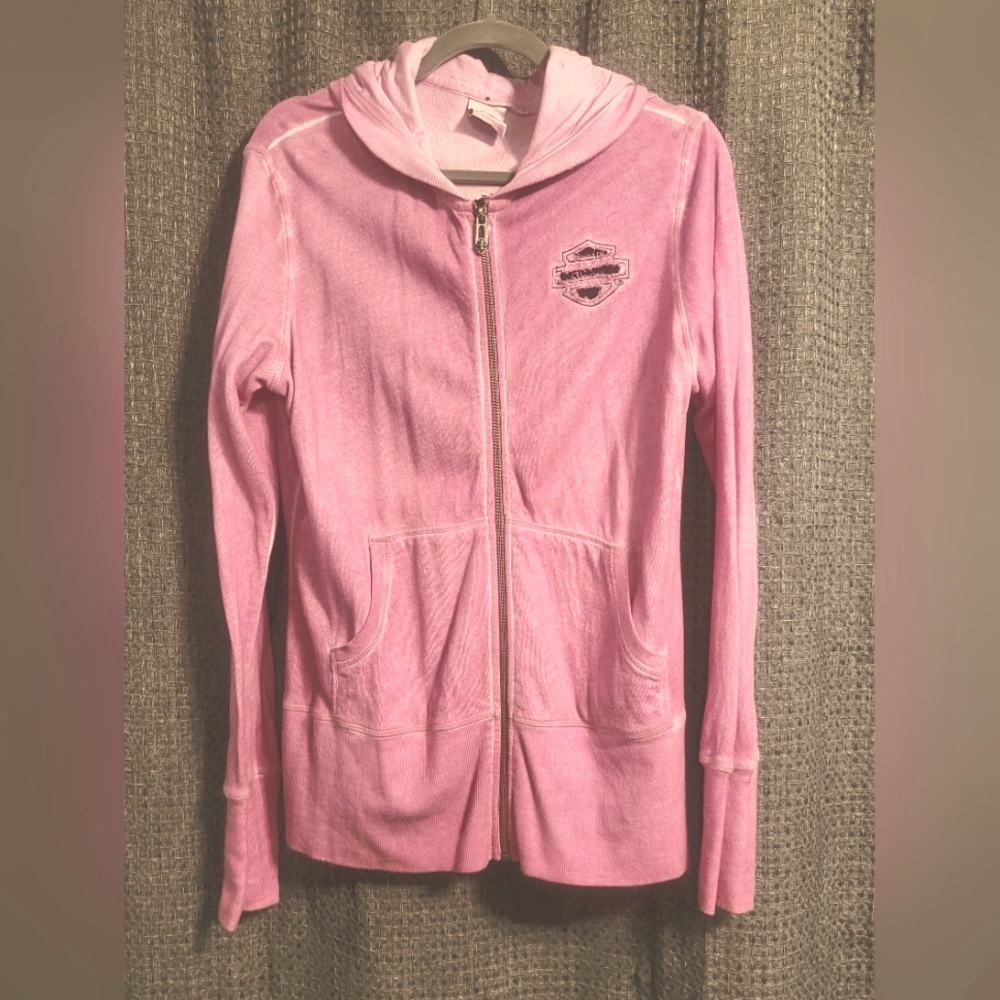Harley Davidson Lace Cut Out Full Zip Hoodie
